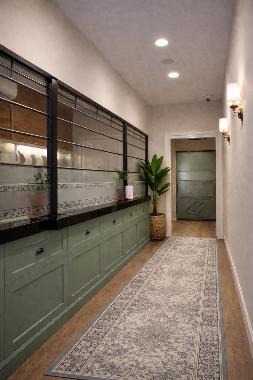 Interior del local Casella — vitrinas de joyas